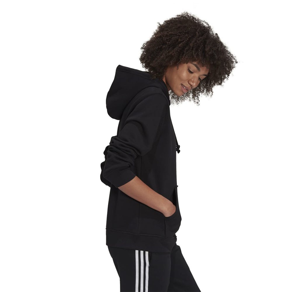 Adidas Originals Felpa Con Cappuccio Logo Piccolo Nero Donna