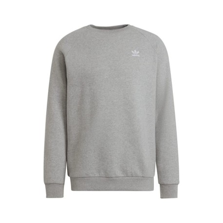 Adidas Originals Felpa Girocollo Logo Piccolo Grigio Uomo