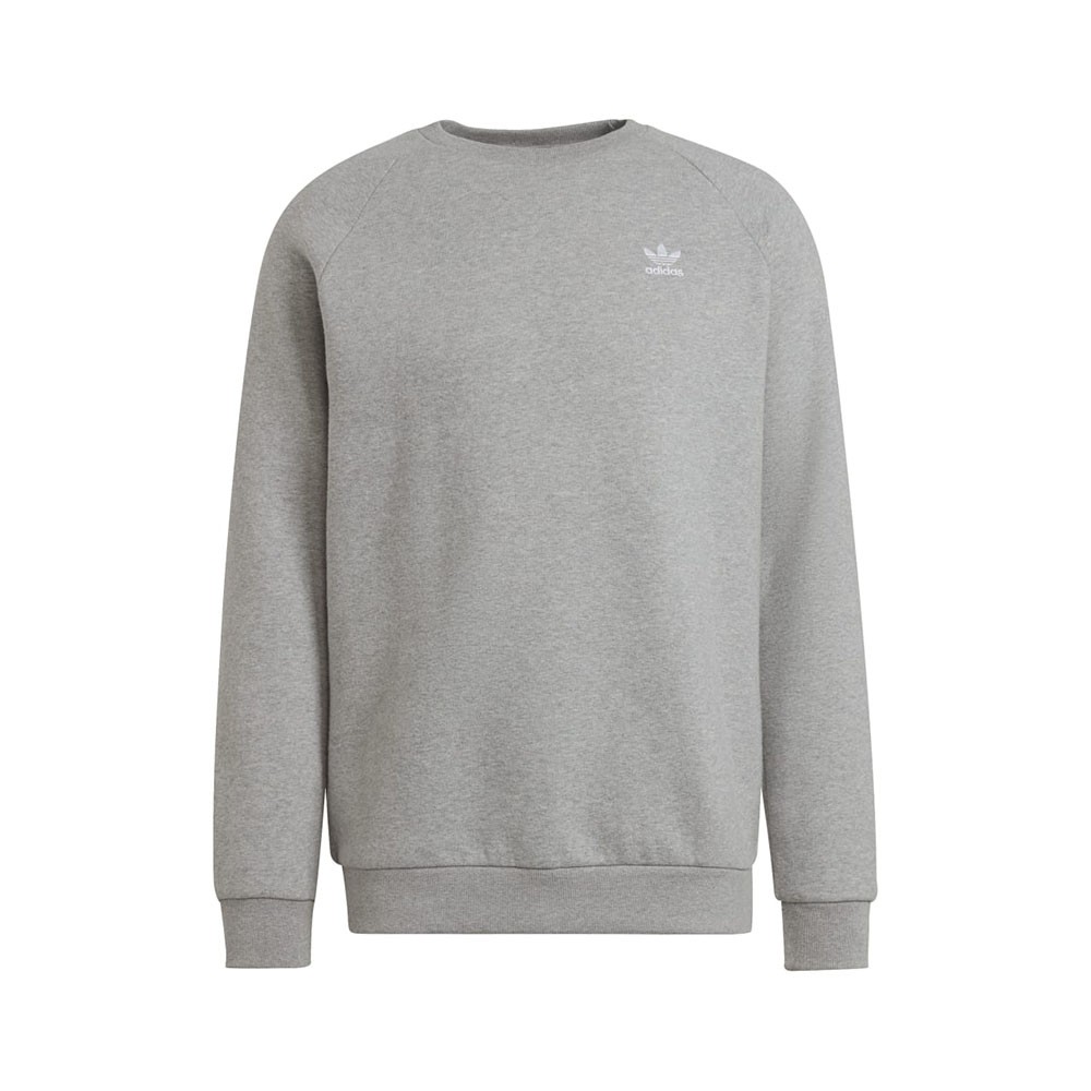 Image of ADIDAS Originals Felpa Girocollo Logo Piccolo Grigio Uomo L