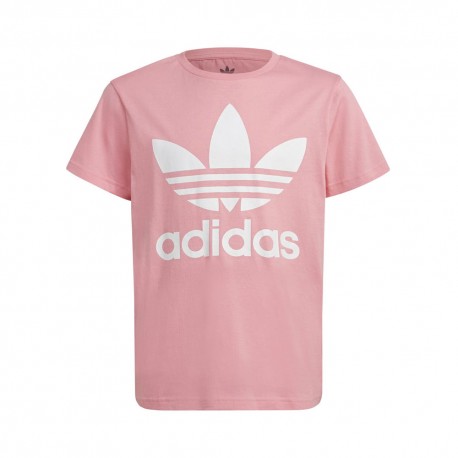 ADIDAS Originals T-Shirt Big Logo Rosa Bambina