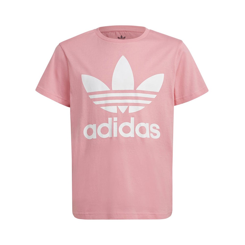 Image of ADIDAS Originals T-Shirt Big Logo Rosa Bambina 8-9 Anni