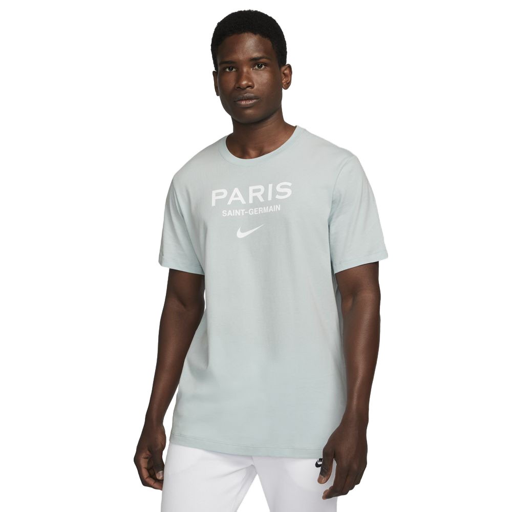 Nike Maglia Maniche Corte Psg Swoosh Azzurro Chiaro Uomo XL