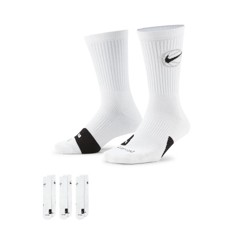 Nike Calze Basket X3 Everyday Crew Bianco L