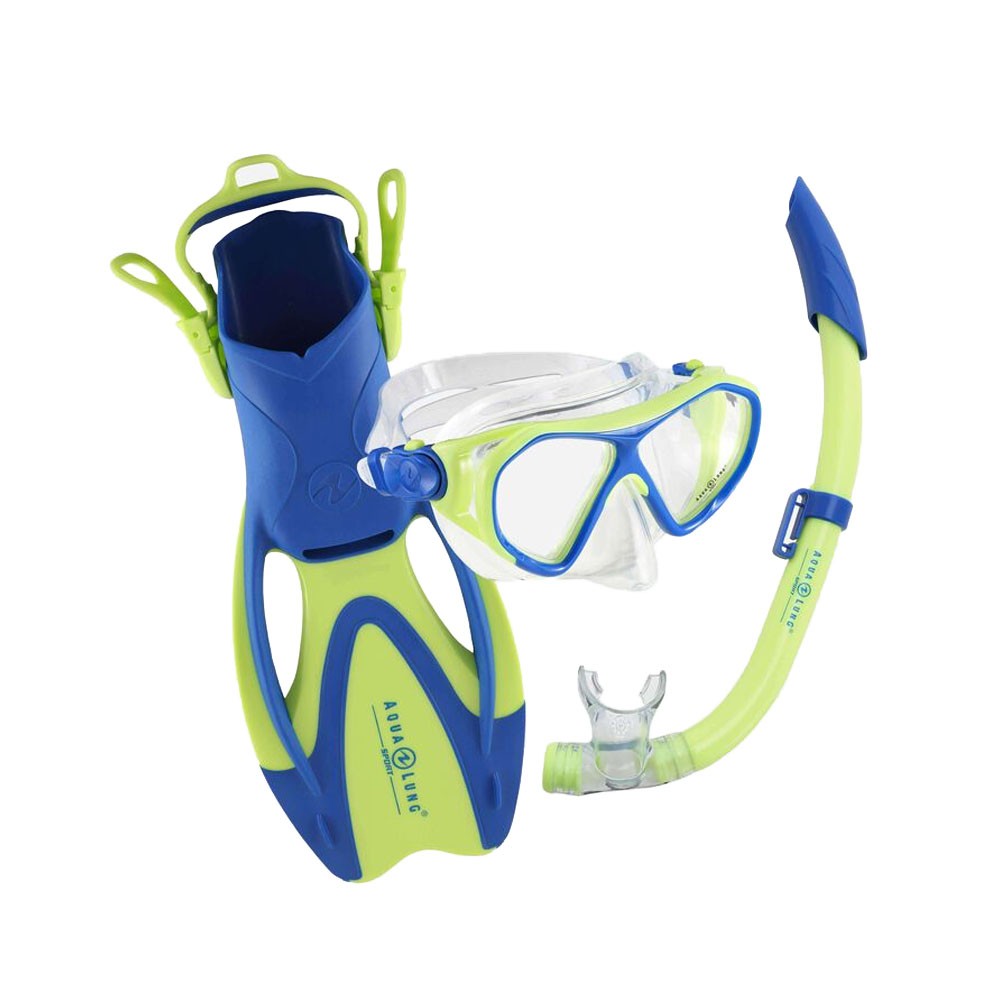Image of Aqualung Set Snorkeling Urchin Verde Blu Bambino 32/36