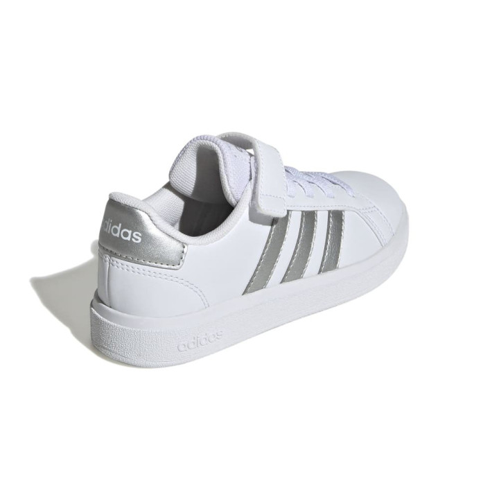 ADIDAS Court 2.0 El K Ps Bianco Argento - Sneakers Bambina