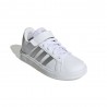 ADIDAS Grand Court 2.0 El K Ps Bianco Argento - Sneakers Bambina