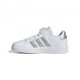 ADIDAS Grand Court 2.0 El K Ps Bianco Argento - Sneakers Bambina