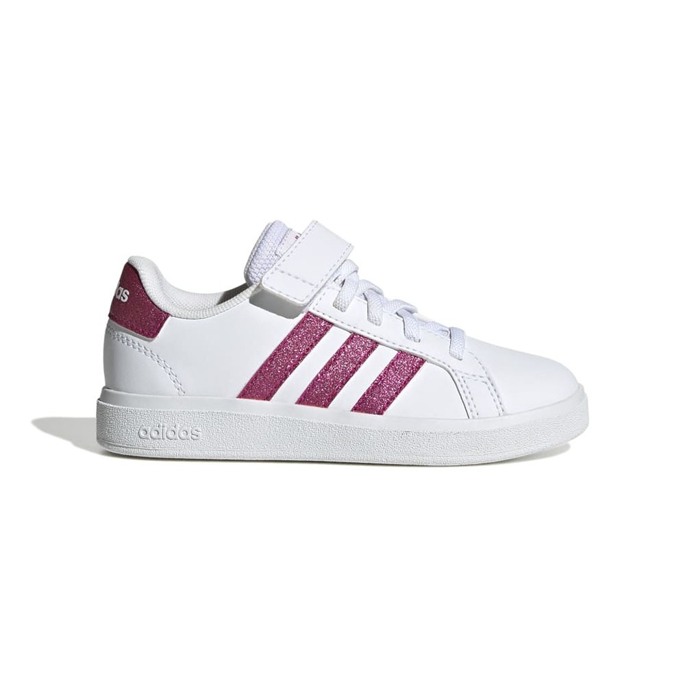 ADIDAS Grand Court 2.0 El K Ps Bianco Fucsia - Sneakers Bambina EUR 34 / UK 2