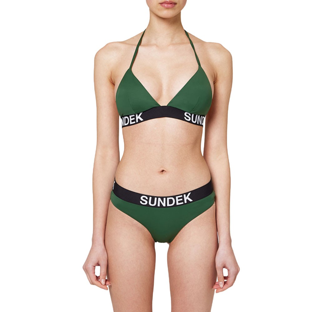 Image of Sundek Bikini Top Logo Verde Donna S