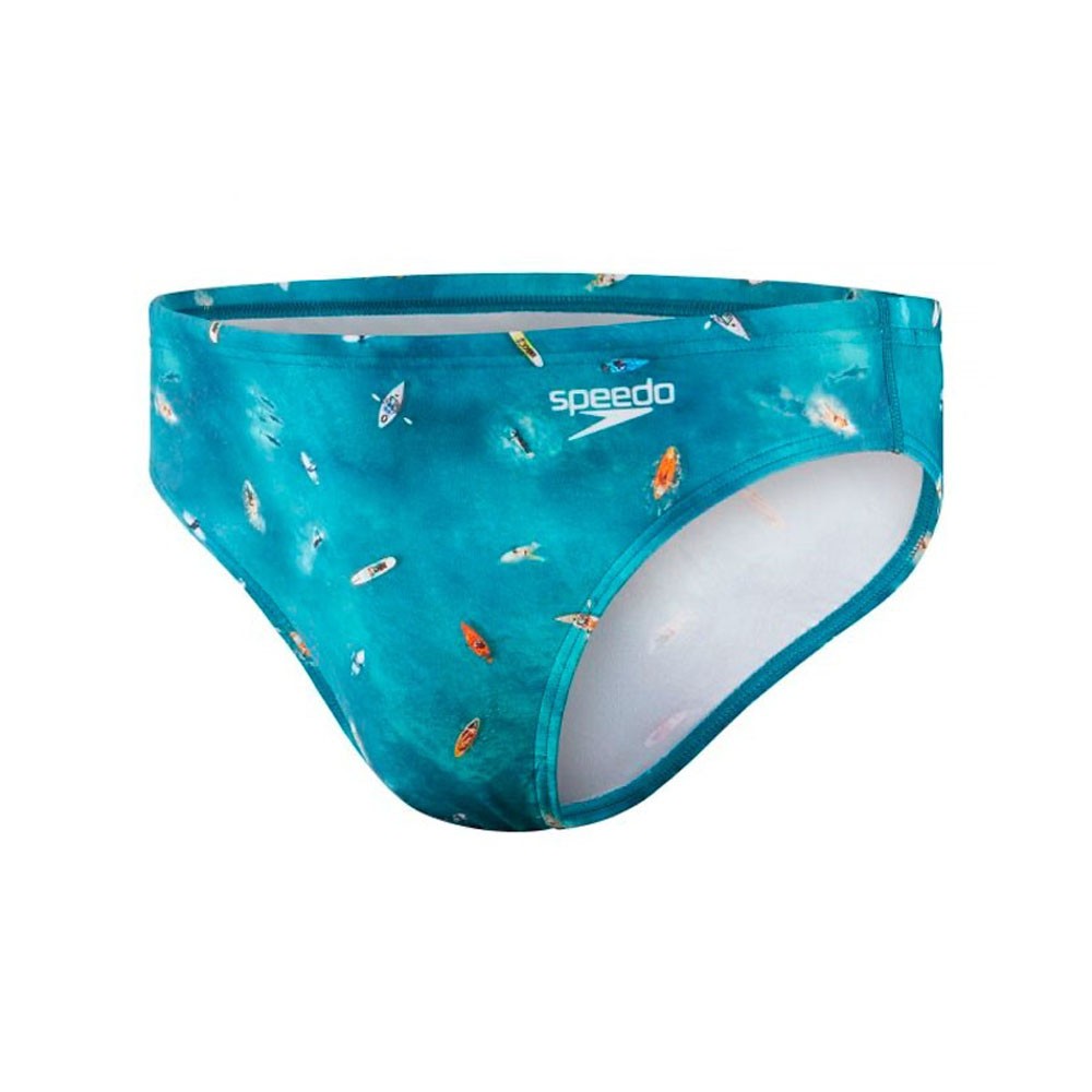 Speedo Costume Slip 5Cm Escape Ship Azzurro Bianco Uomo 44