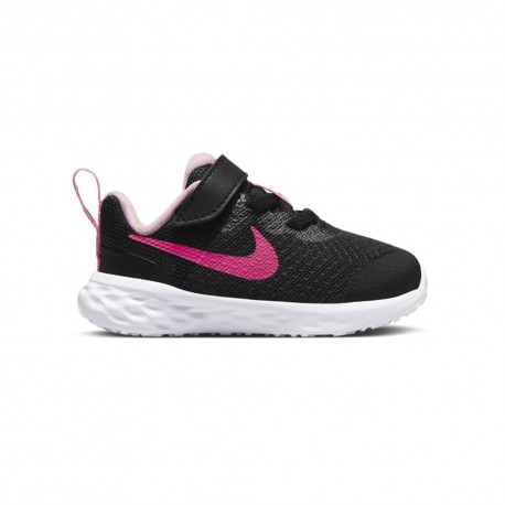 Nike Revolution 6 Td Nero Fuxia - Sneakers Bambino