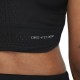 Nike Crop Top Running Aeroswift Nero Bianco Donna