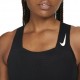 Nike Crop Top Running Aeroswift Nero Bianco Donna