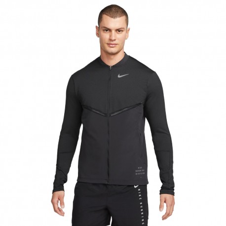 Nike Maglia Running Dvn Full Zip Element Nero Reflective Uomo