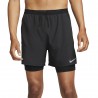 Nike Pantaloncini Running Stride 2In1 Hybrid Nero Uomo