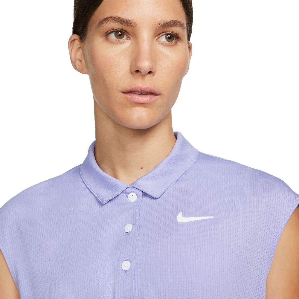 Nike Polo Tennis Victory Lilla Bianco Donna Acquista online su Sportland