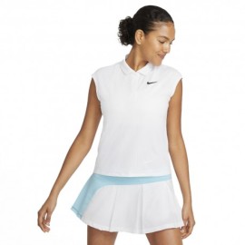 Nike Polo Tennis Victory Bianco Nero Donna