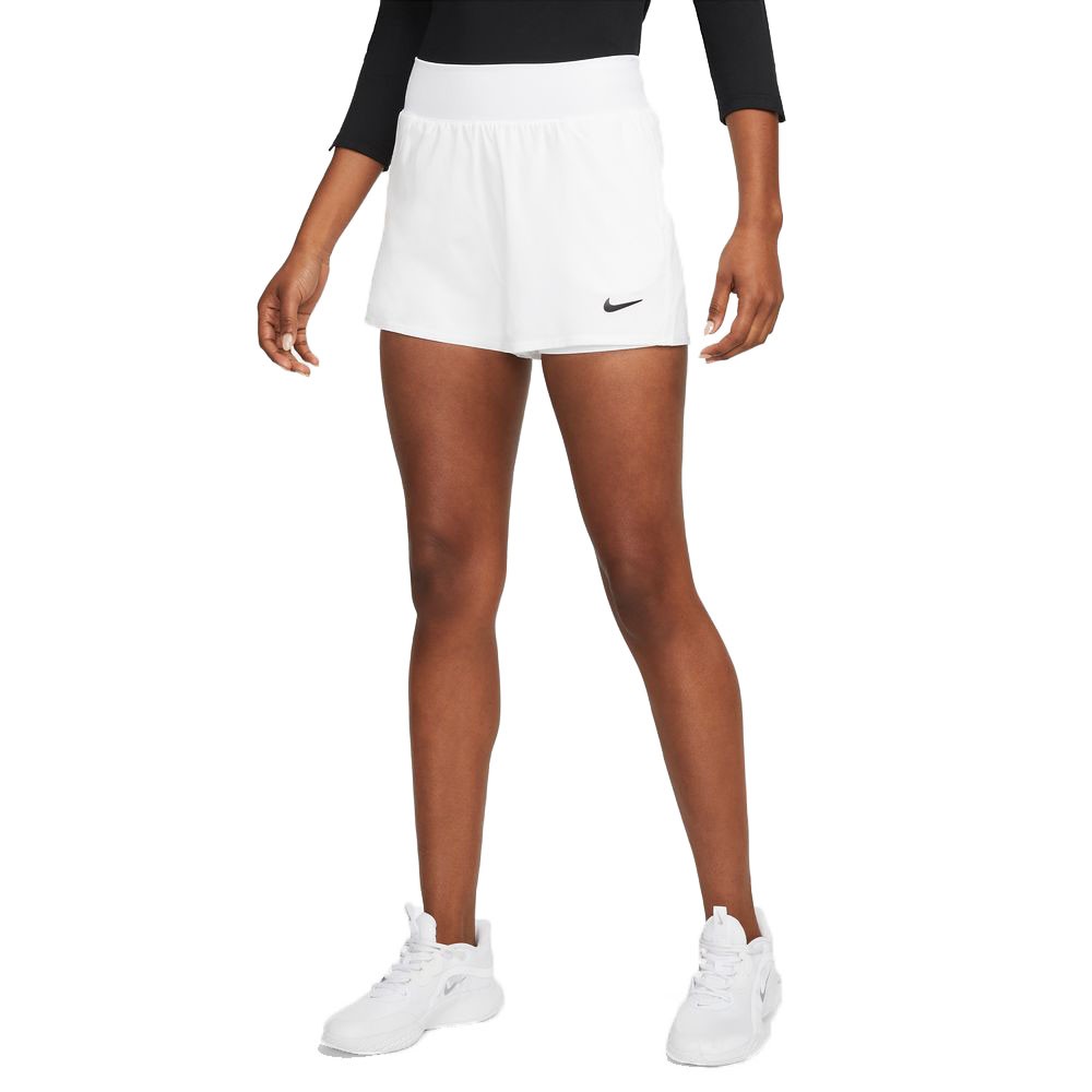 Nike pantaloncini tennis victory flx bianco nero donna m
