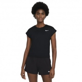 Nike Maglia Tennis Victory Top Nero Bianco Donna