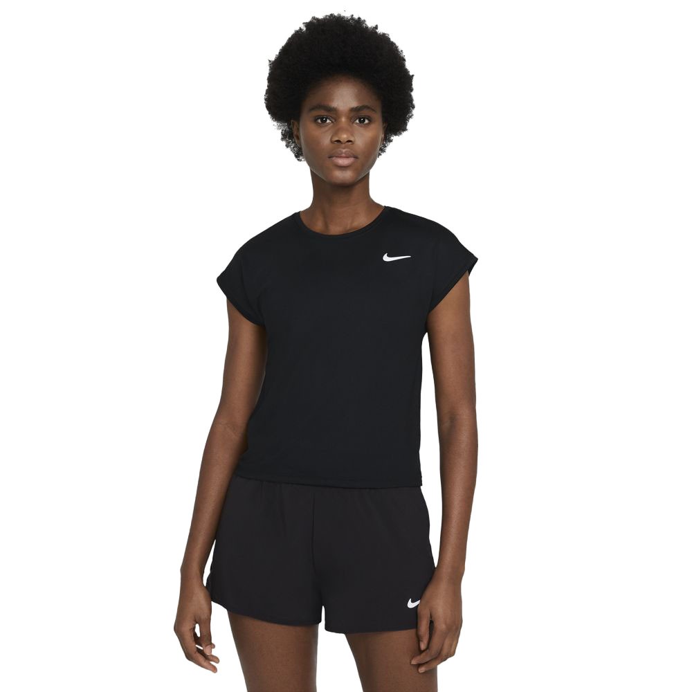 Nike Maglia Tennis Victory Top Nero Bianco Donna XS
