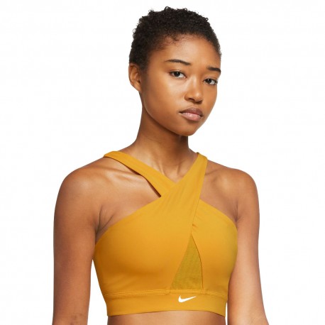 Nike Reggiseno Sportivo Sostegno Medio Wrap Senape Donna