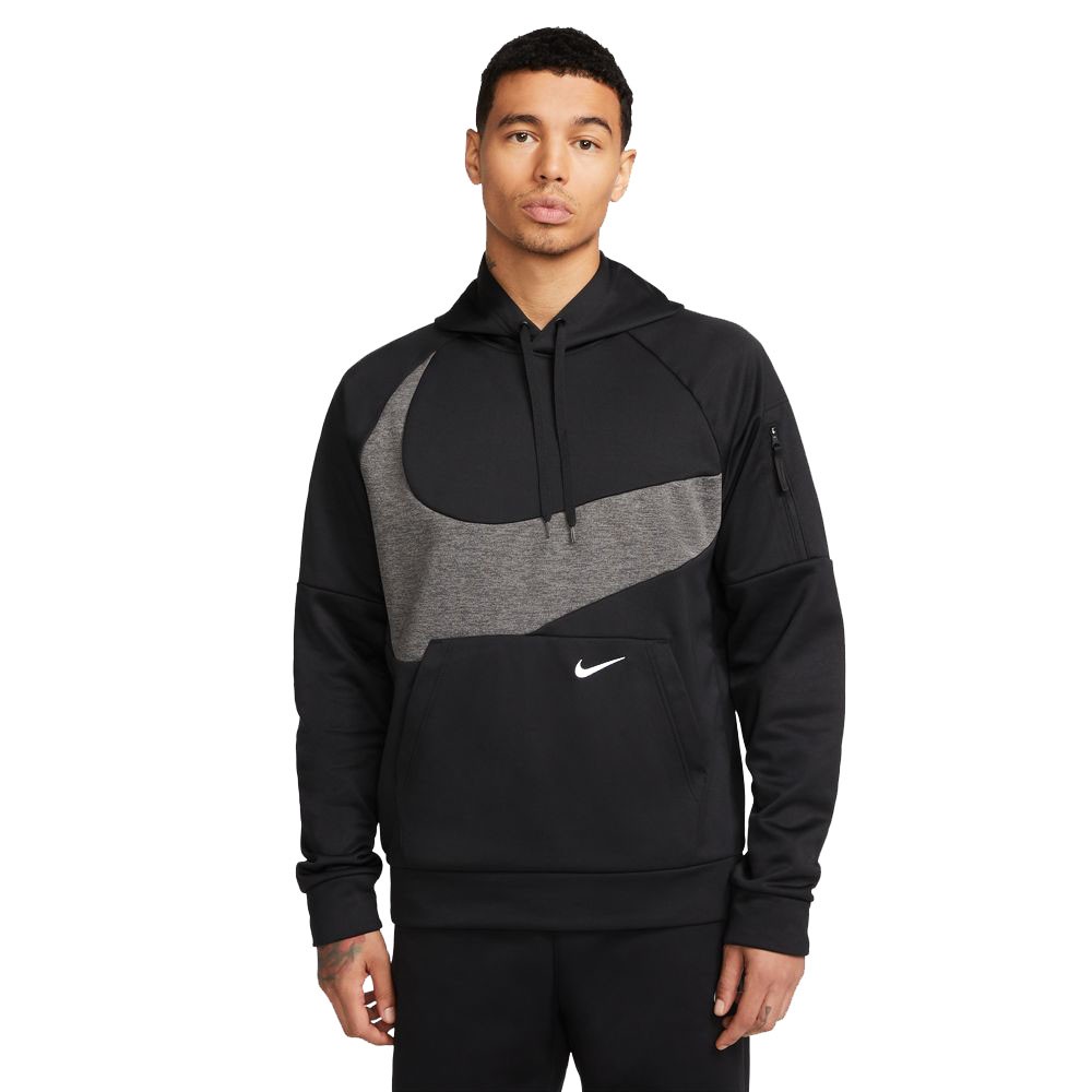 Image of Nike Felpa Palestra Con Cappuccio Big Swoosh Nero Uomo L