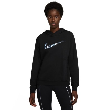 Nike Felpa Palestra Logo Swoosh Aop Nero Donna Acquista online su Sportland