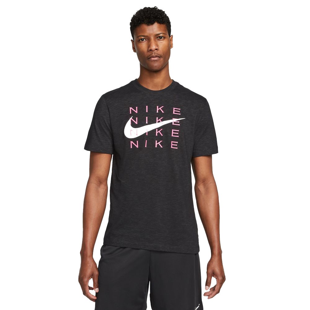 Nike Maglietta Palestra Swoosh Nero Uomo L