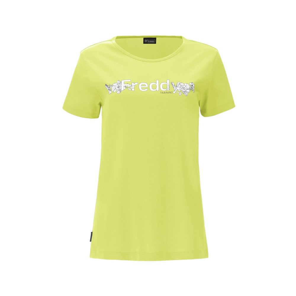 Freddy Maglietta Palestra Logo Gialla Donna Acquista online su Sportland