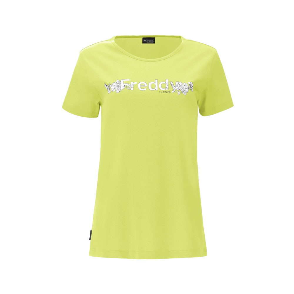 Image of Freddy Maglietta Palestra Logo Gialla Donna M