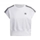ADIDAS Originals Top Girocollo Tristripe Bianco Donna