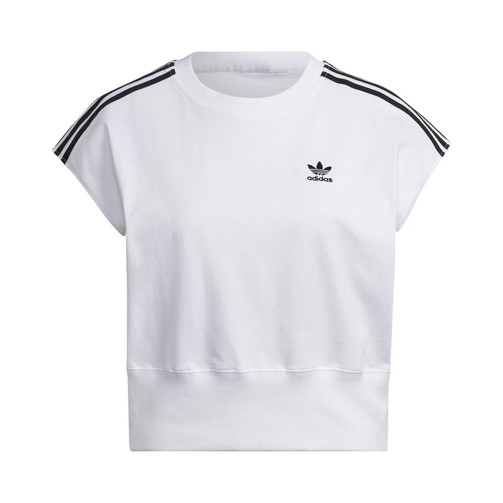 Image of ADIDAS Originals Top Girocollo Tristripe Bianco Donna 44