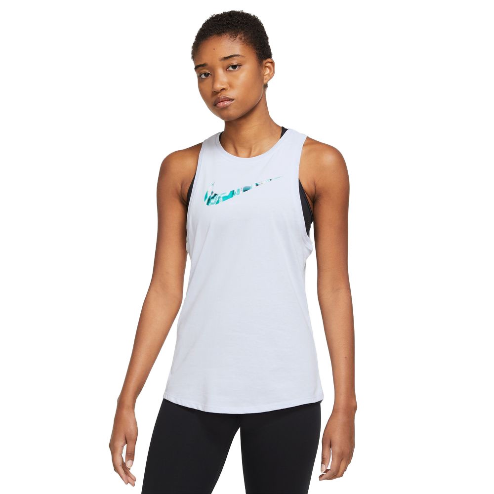 Image of Nike Canotta Palestra Aop Bianco Donna XS