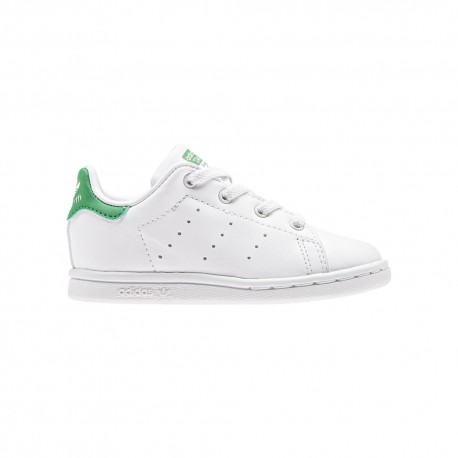 ADIDAS originals sneakers stan smith el i lacci bianco verde bambino