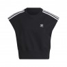 ADIDAS Originals Top Girocollo Tristripe Nero Donna