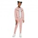 Nike Felpa Palestra Con Zip E Cappuccio Tech Fleece Rosa Bambina