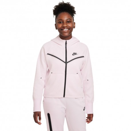 Nike Felpa Palestra Tech Fleece Rosa Bambina