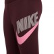 Nike Leggings Sportivi Bicolor Bordeaux Bambina