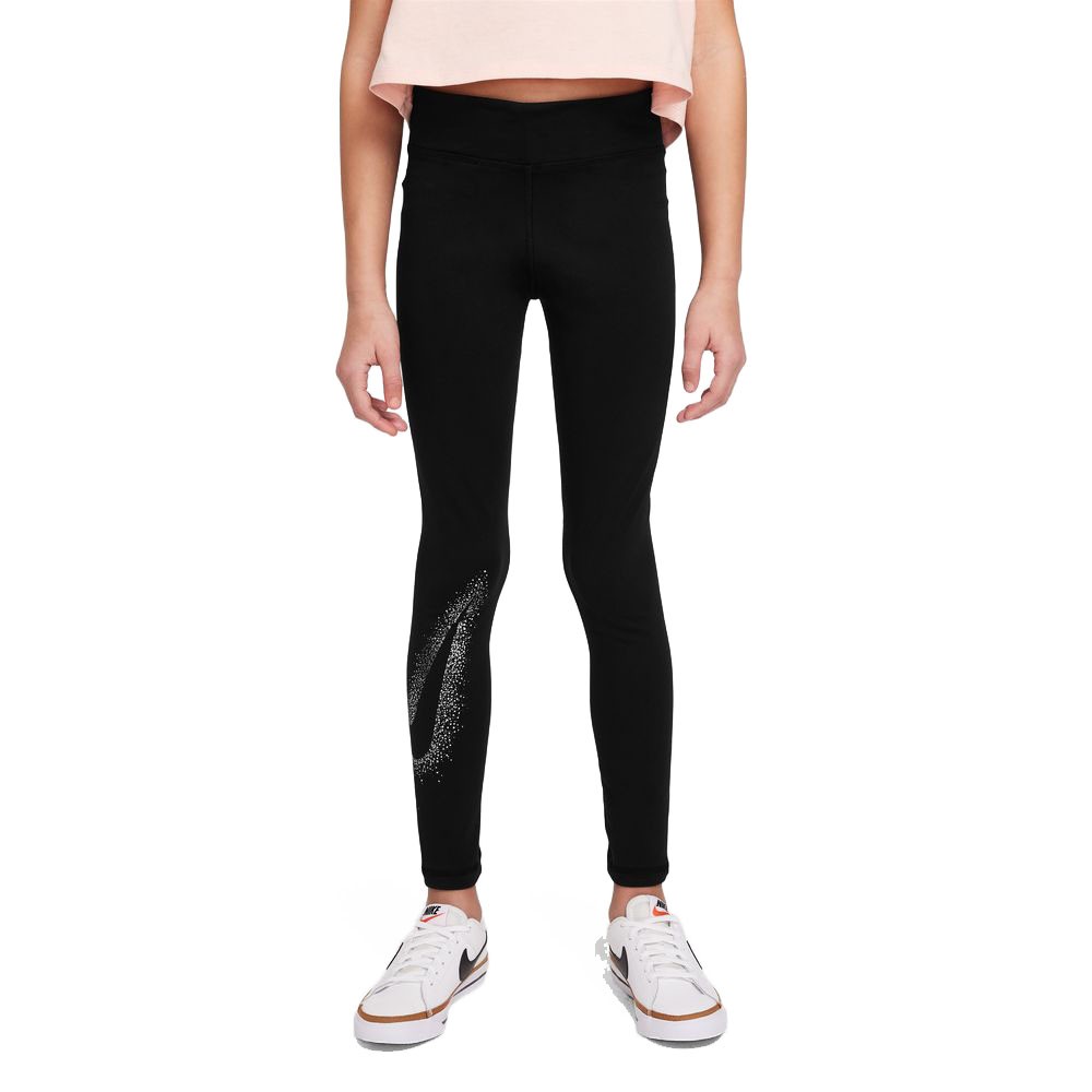 Nike Leggings Sportivi Metallic Shine Nero Bambina XS