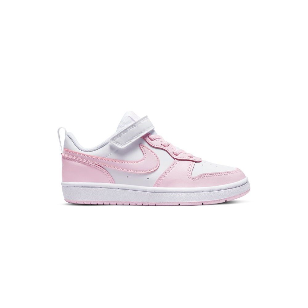 Nike Court Borough Low 2 Se1 Ps Bianco Rosa - Sneakers Bambino EUR 28.5 / US 11.5C