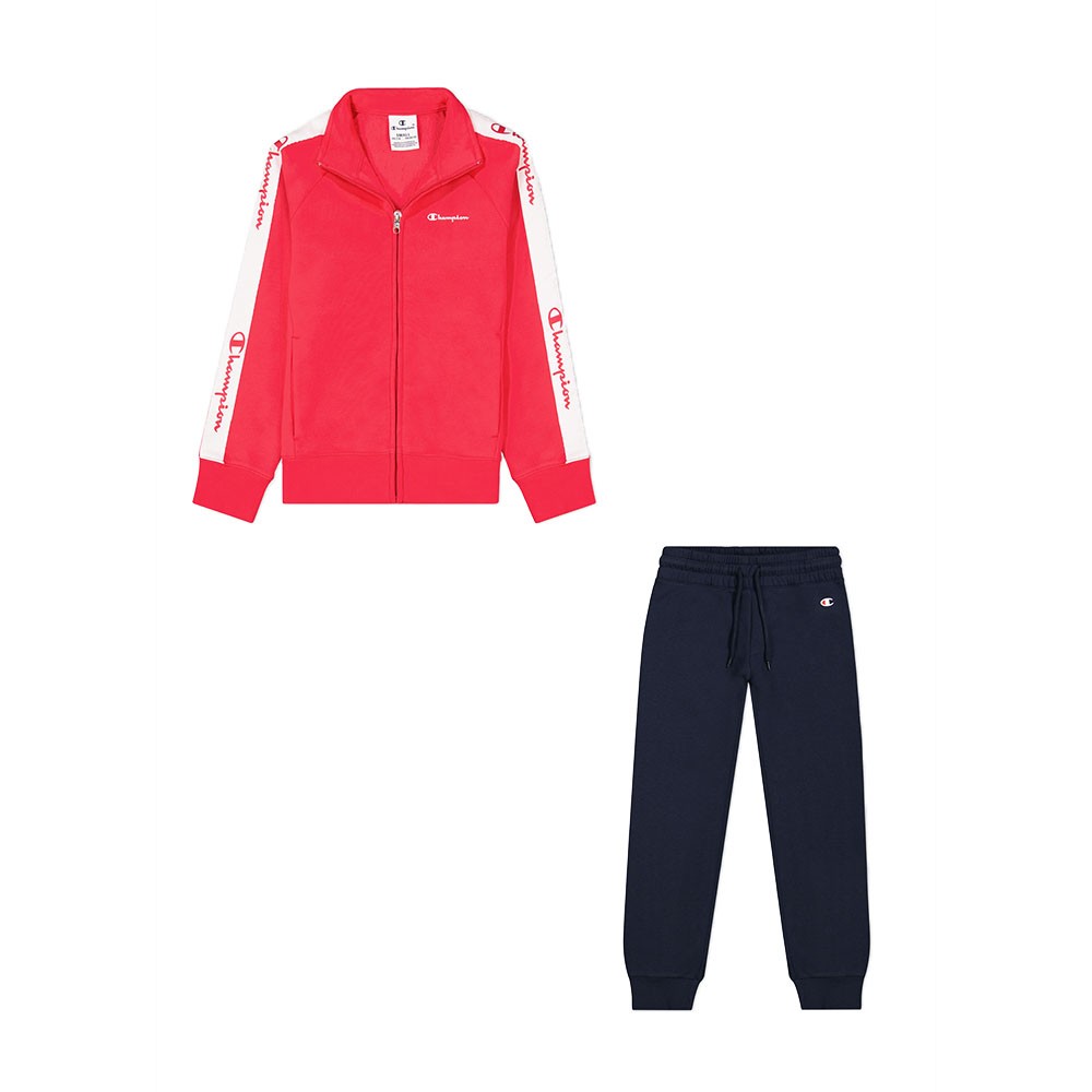 Champion Tuta Sportiva Con Zip Rosa Bambina M