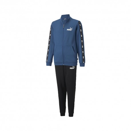 Puma Tuta Sportiva Con Zip Blu Bambino