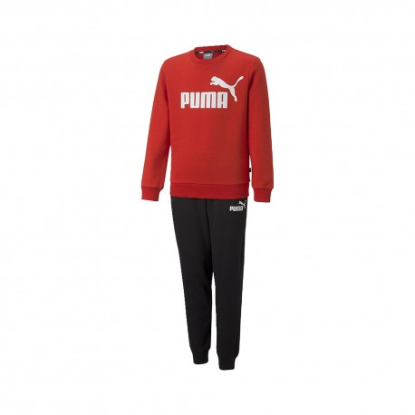 Puma Tuta Sportiva Con Zip Rosso Bambino
