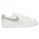 Nike Blazer Low Platform New Bianco Argento - Sneakers Donna