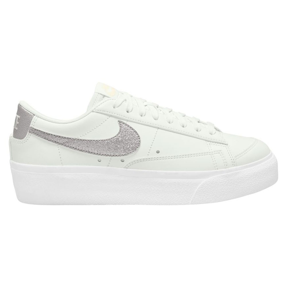Image of Nike Blazer Low Platform New Bianco Argento - Sneakers Donna EUR 39 / US 8
