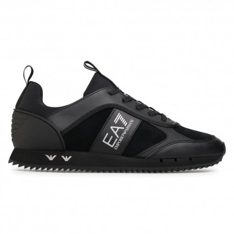 Ea7 Black&White Suede Nero - Sneakers Uomo