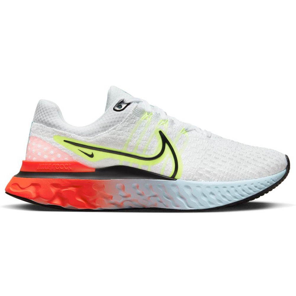 Nike React Infinity Run Flyknit 3 Bianco Rosso Scarpe Running