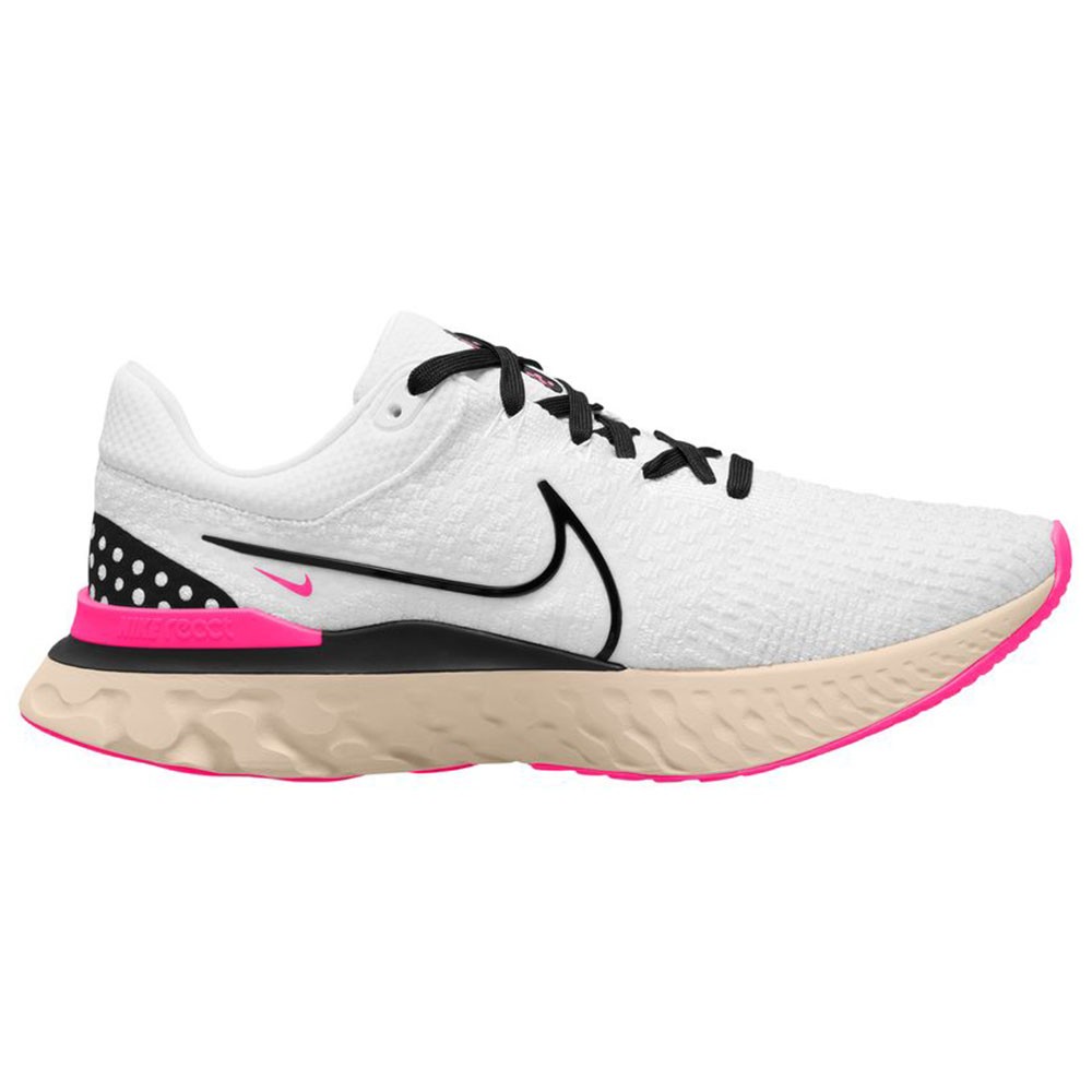 Nike React Infinity Run Flyknit 3 Bianco Rosa - Scarpe Running Uomo EUR 40,5 / US 7,5