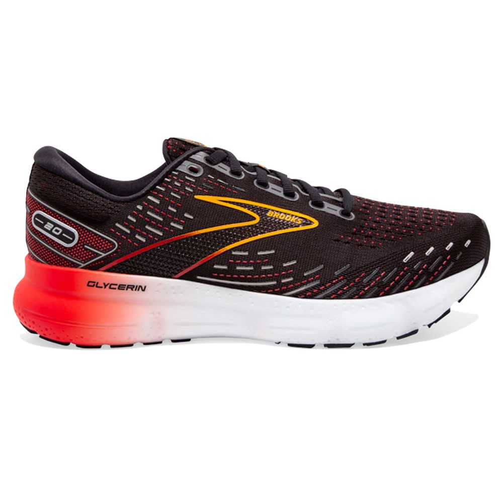 Brooks Glycerin 20 Nero Rosso - Scarpe Running Uomo EUR 44,5 / US 10,5