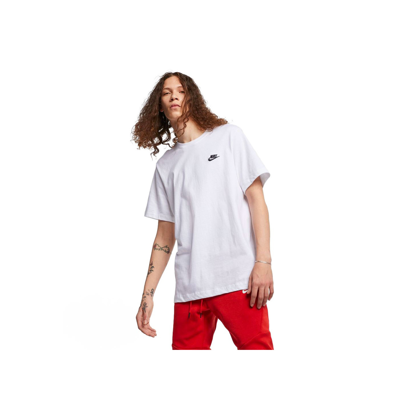 Nike T-Shirt Logo Piccolo Bianco Uomo S